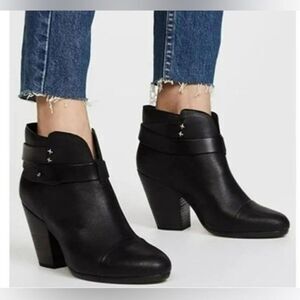 rag & bone Black Leather Ankle Booties